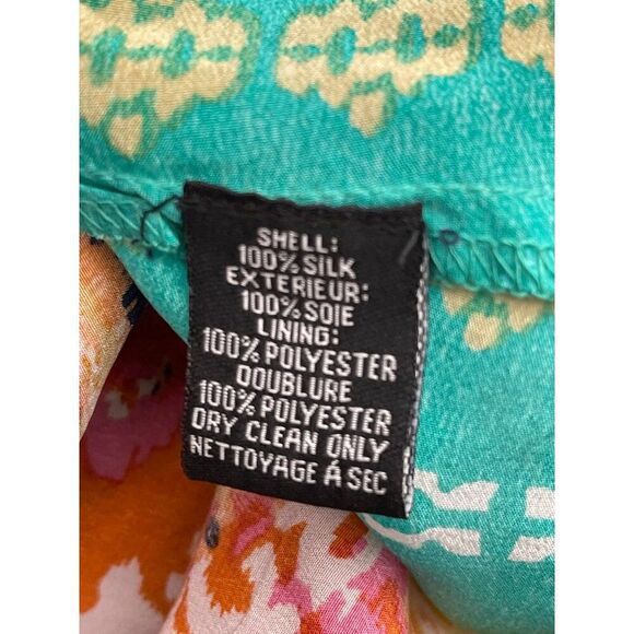 Anthropologie Tolani Women Multi Color Aztec Paint Silk Maxi Skirt Size M - Picture 10 of 10